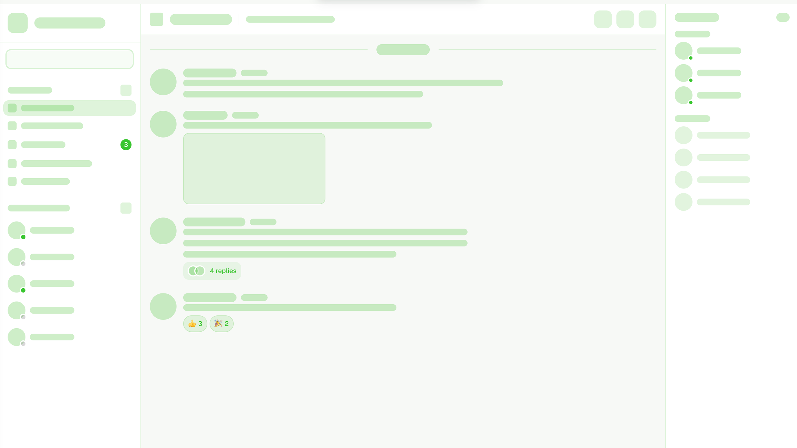 Communication Hub chat interface